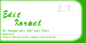 edit korpel business card